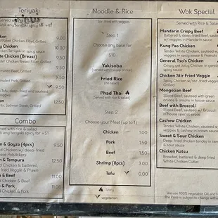 Paper menu