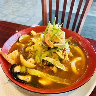 Hot spicy seafood Jampong Ramen