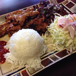 Teriyaki Chicken &amp; Beef Combo - $12.03