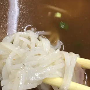 chopsticks and noodles