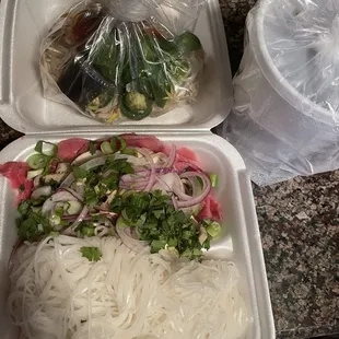 Carry out  Eye Round Steak Pho