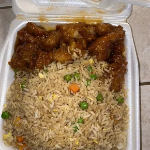 Orange Chicken and Fried Rice