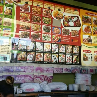 Menu board, hopefully you can read it.