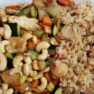 Chicken cashew and fried rice