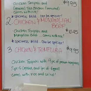 Dinner specials