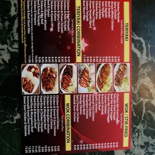 Takeout menu