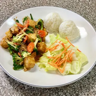 Tofu teriyaki with extra veggies