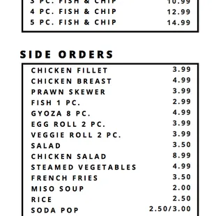 Menu Part 2 of 2