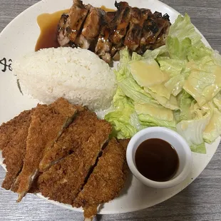 Teriyaki and katsu combo $14.99 I think!