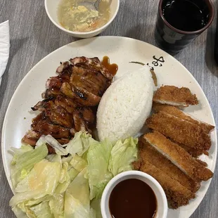 Teriyaki and katsu combo - $14.99 for a large delicious and fresh plate!!