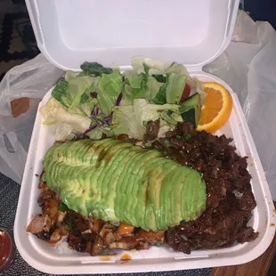 Beef and chicken large plate