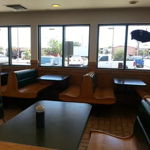 The tables are clean.