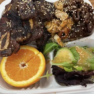 E. Short Rib, Chicken, & Ribeye Bento Box