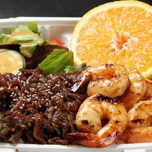 Ribeye Steak &amp; Shrimp Bento Box!