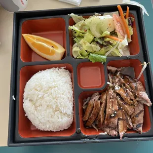 a meal in a plastic tray