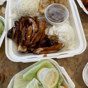 Chicken teriyaki &amp; gyoza combo