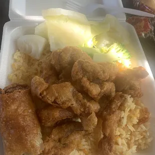 Sweet and Sour Chicken, Egg Roll