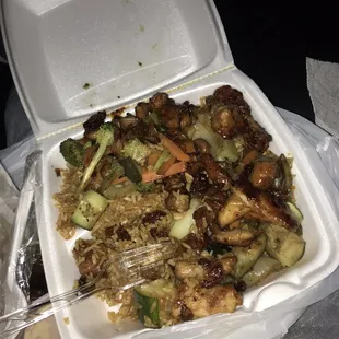 Chicken Teriyaki &amp; Crab Rangoon ... Crab Rangoon was aiiiight lol