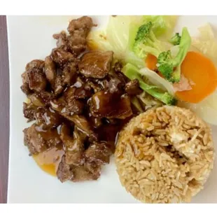 a close up of a plate of food