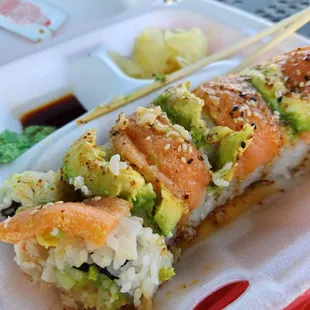 Roll was NOT fresh. Tasted so disgusting. This was also not on a hot day &amp; the food was just served a few min prior to taking this photo.
