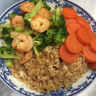 Teriyaki shrimp w. Bro