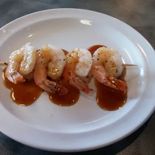 Skewer teriyaki shrimp