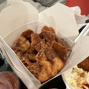 Chicken wontons. Fire