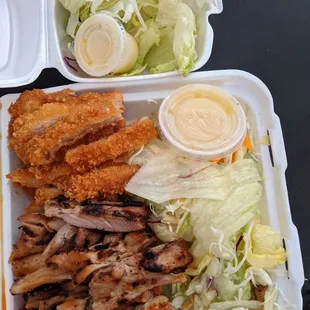 Chicken teriyaki + katsu combo large