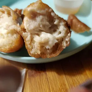 You can see the wet batter