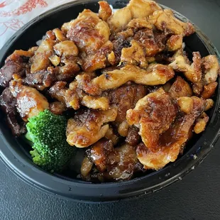 Bourbon chicken bowl $13.75 - very good and fresh!