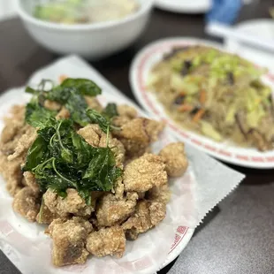 a close up of a plate of food