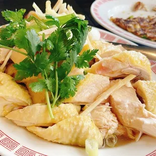 Rice wine soaked chicken