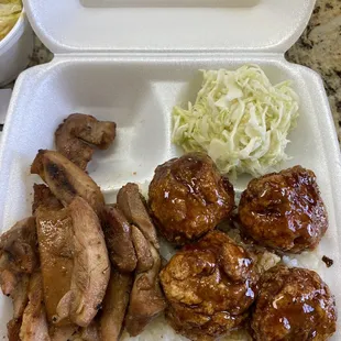 Lunch special crispy chicken and teriyaki chicken for $7.99.