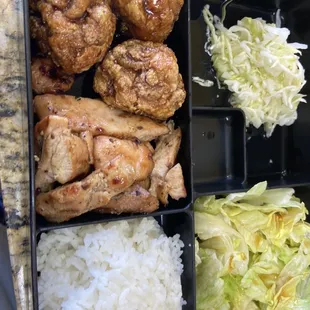 Lunch special crispy chicken and teriyaki chicken