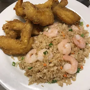 wings shrimp fried rice
