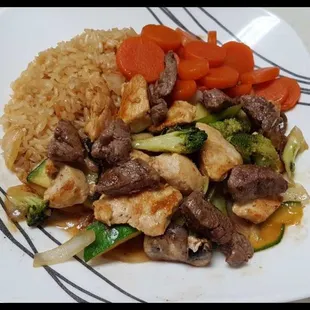 Hibachi chicken and steak