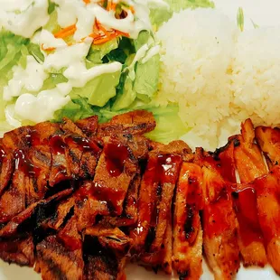 Chicken and Beef Teriyaki