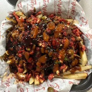 1/2 chicken, 1/2 steak super fries