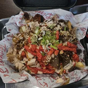 Super fries! With some hot cheetos