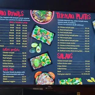 Teriyaki bowls teriyaki plates salads