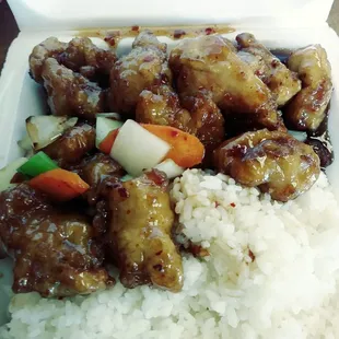 Garlic chicken which was extremely tasty. Totally recommend it.