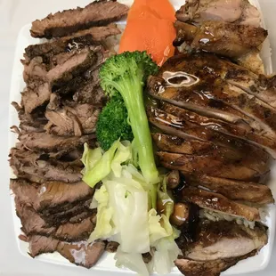Double Meat Combo: Beef and Chicken Bowl