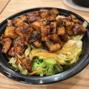 Spicy Chicken Teriyaki Bowl with brown rice regular size