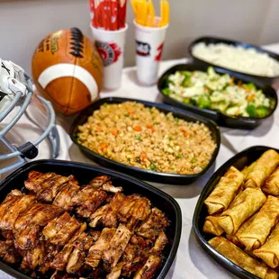 a variety of food items