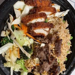 2 meats teriyaki