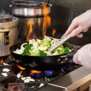 We cook made-to-order bowls fresh when you order, and our veggies are cut fresh every day! Never frozen