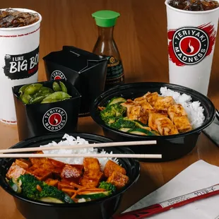 Vegetarian options! Teriyaki Tofu and Spicy Teriyaki Tofu