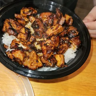 Spicy teriyaki chicken and rice