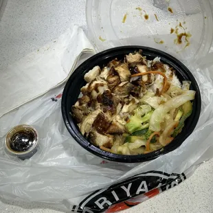 Chicken Beast Bowl (not even 1 full broccoli, and the chicken used to be pretty slices)
