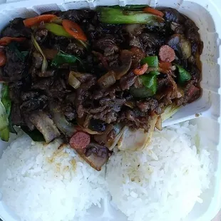 Gross. Not the bulgogi i ordered. It is teriyaki beef with gross mixed veg.